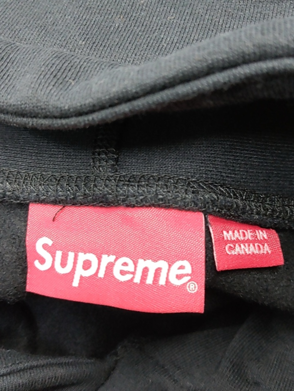 Supreme Black Crewneck Box Logo Cross Hoodie - Men - Picture 5 of 8